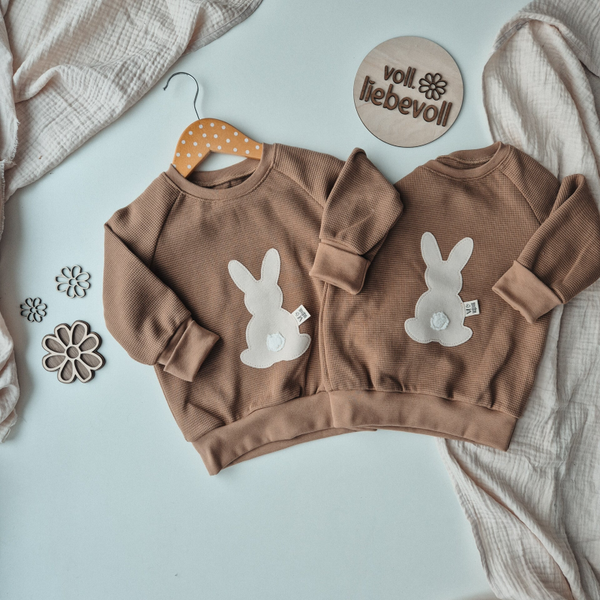Raglansweater | Waffelstrickjersey | Bunny