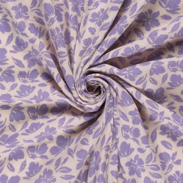 Musselin „Blütenzauber“ – Rosa/Lila