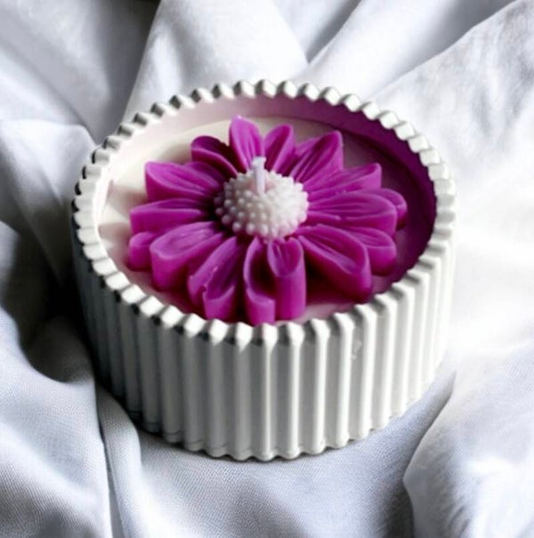 Keraflott Dose mit Blumenkerze