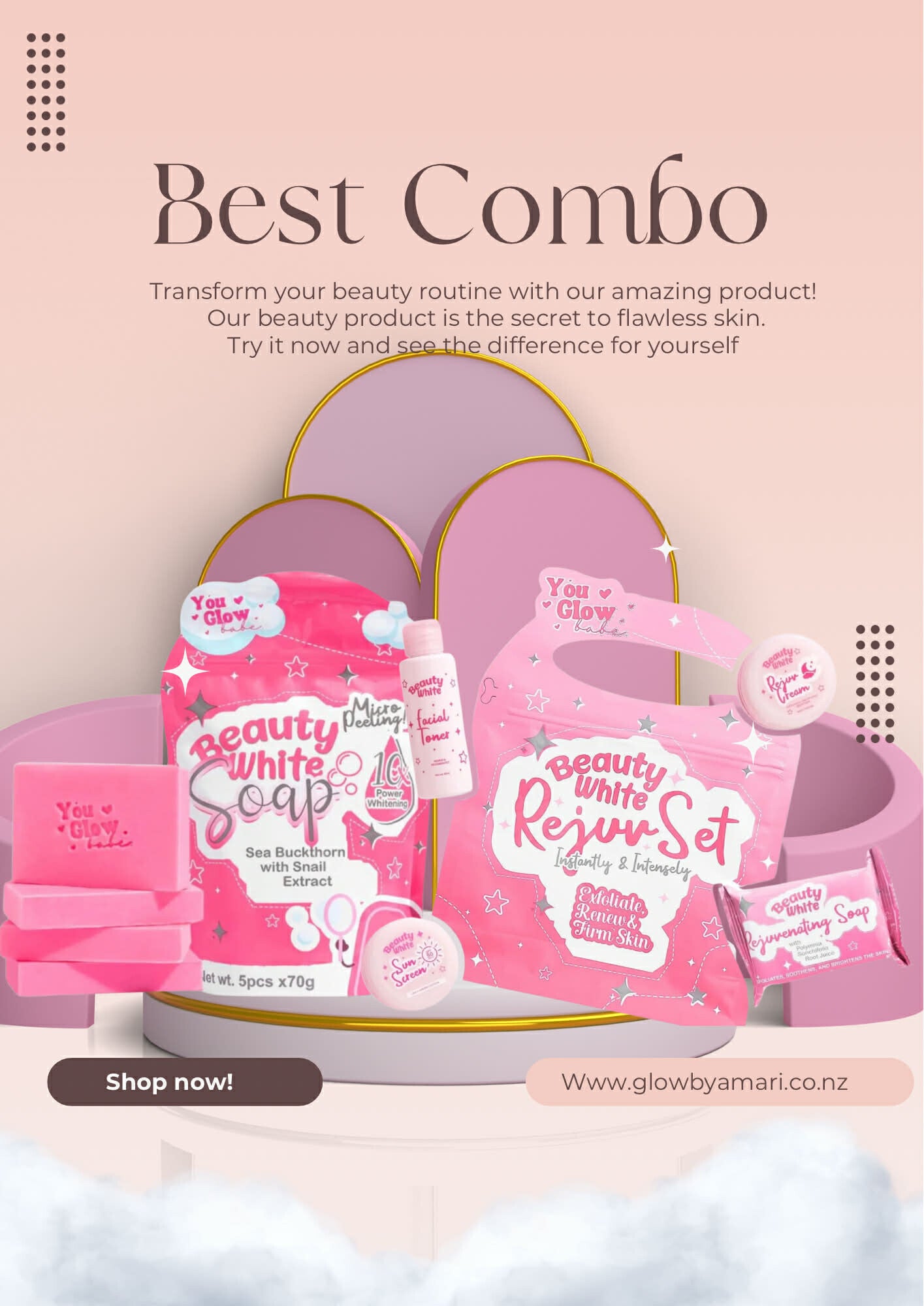 You Glow Babe Beauty White Rejuvenating Set and Beauty White Soap Combo