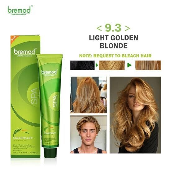 Bremod Performance 9.3 Light Golden Blond SPA Hair Color 100ml- with oxidizer