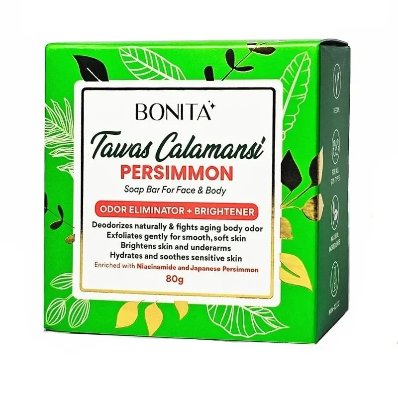 Bonita Tawas Calamansi Persimmon Face & Body Soap 80g