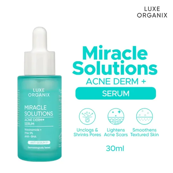 Luxe Organix Miracle Solutions Acne Derm+ Serum (30ml)
