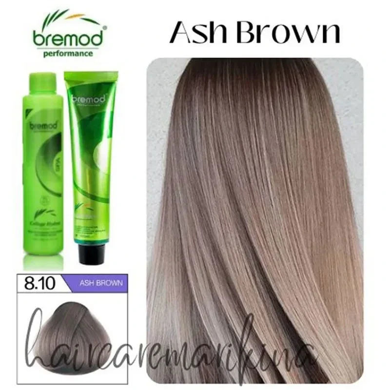 Bremod Ash Brown hair color + 100 ML 12% Oxidizer