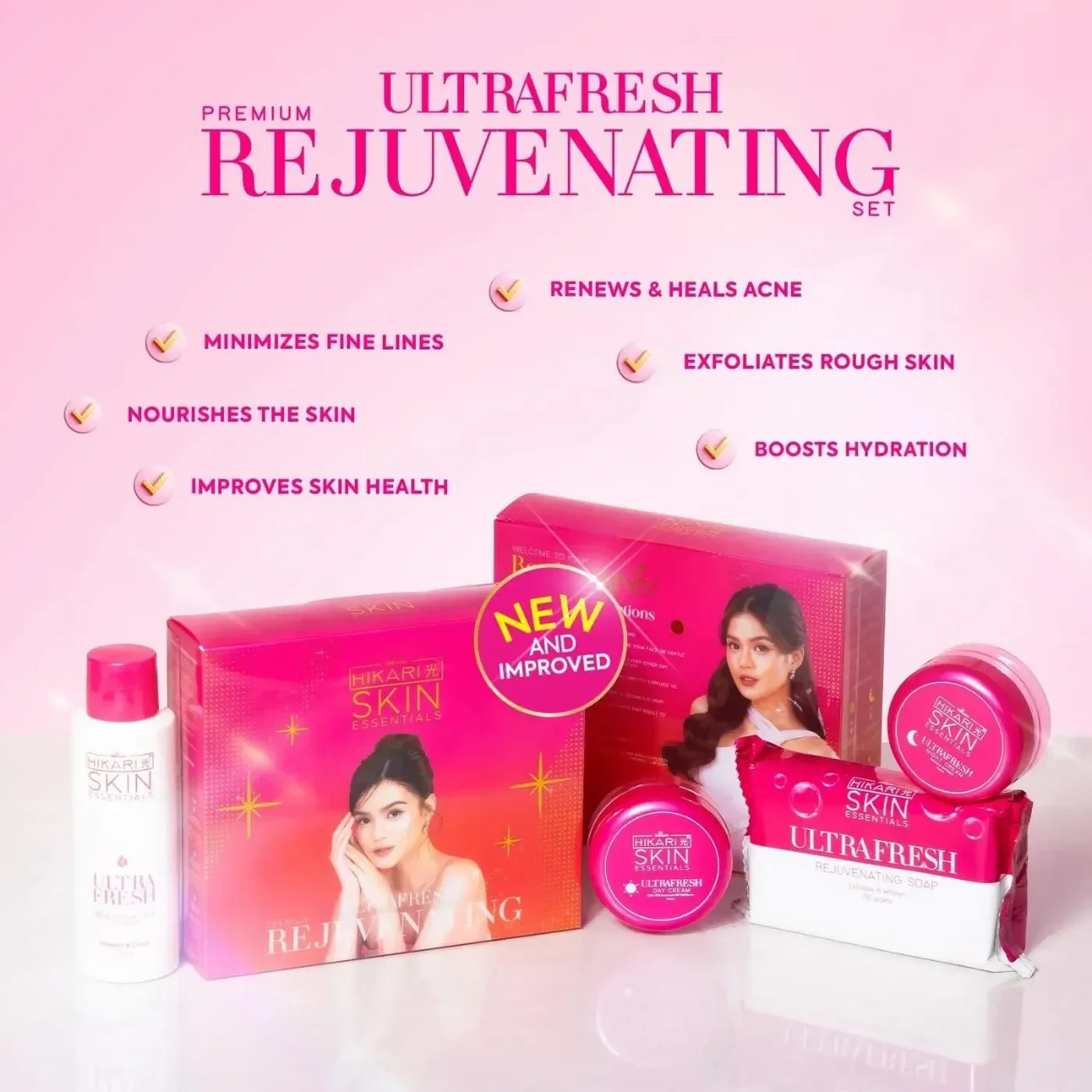 HIKARI SKIN Esssentials Ultrafresh Premium Rejuvenating SET