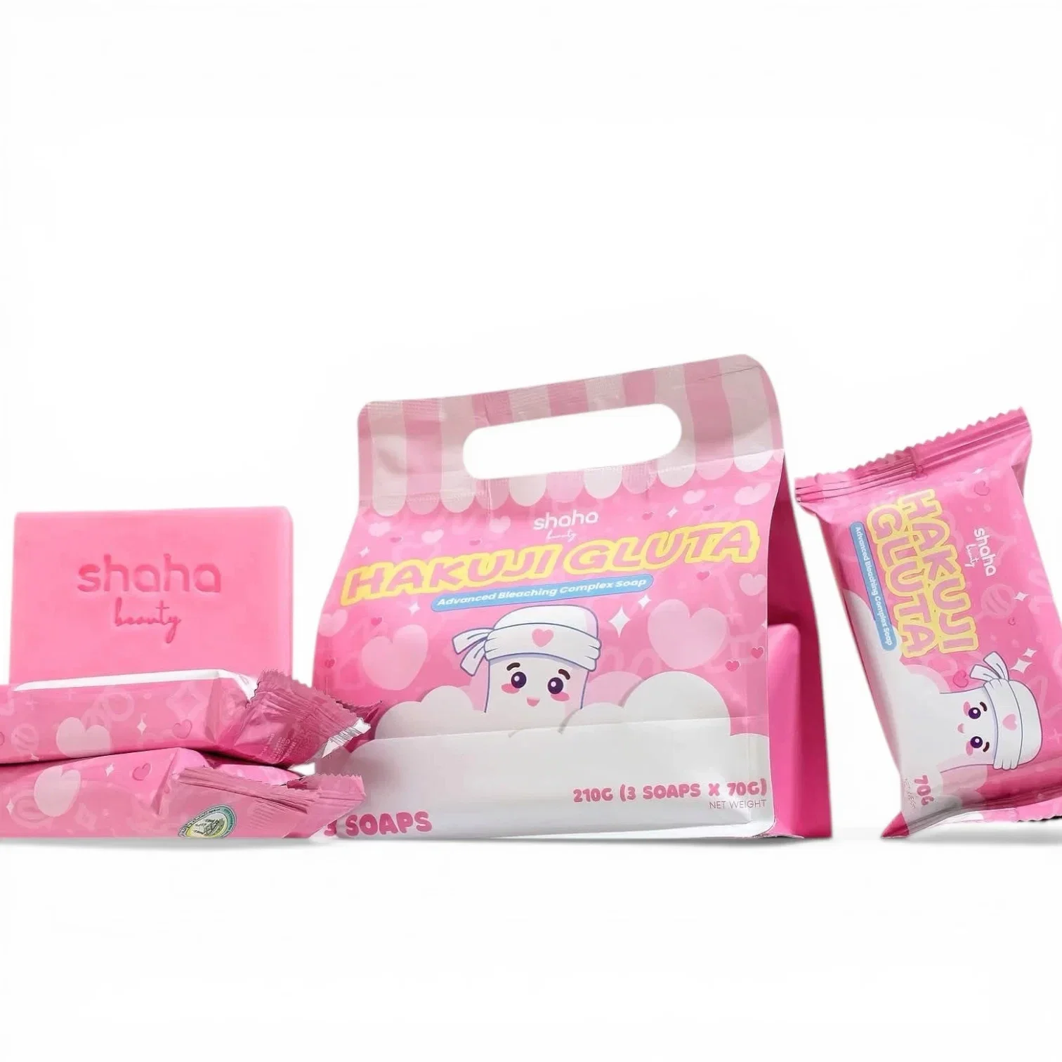 Shaha Beauty - Hakuji Gluta Advanced Bleaching Complex Soap 3x70g
