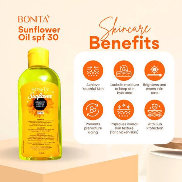 BONITA Sunflower Collagen Firming SPF-30 Body Oil 100ml