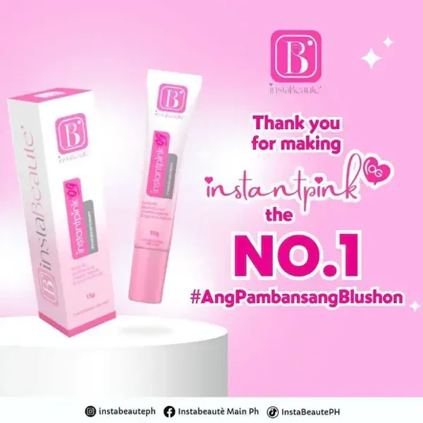 InstaBeaute Insta Pink Blush Cream Instantly Blushes your Cheeks, Eyelids & Lips