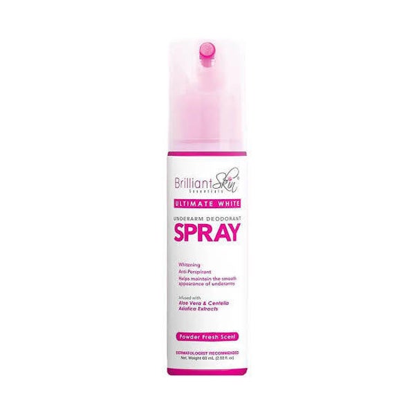 BRILLIANT SKIN ESSENTIALS, ULTIMATE WHITE UNDERARM DEODORANT SPRAY 60ML
