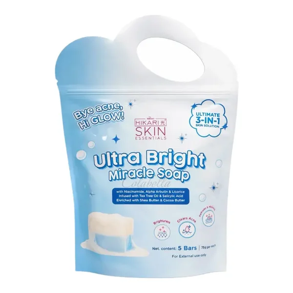 Hikari Skin Ultra Bright Miracle Soap (5 x 75g)
