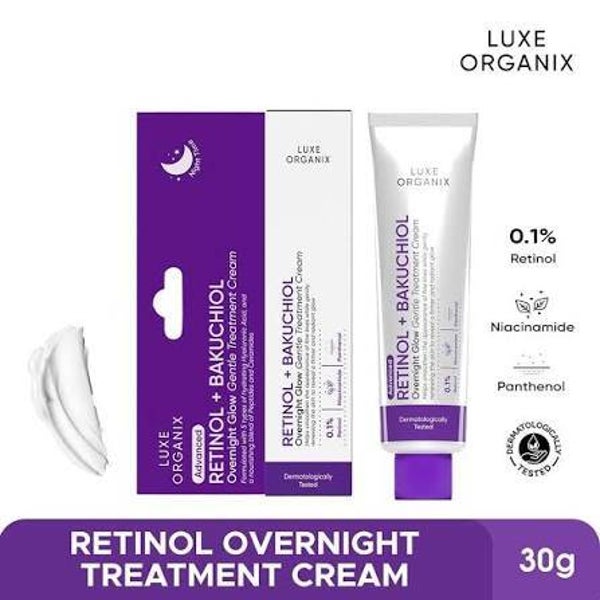 Retinol + Bakuchiol Overnight Glow Gentle Treatment Cream 30g