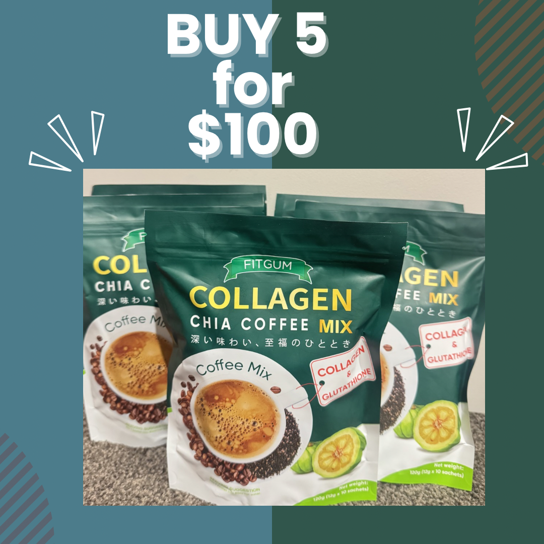 FITGUM Collagen Chia Coffee Mix Bundle 5