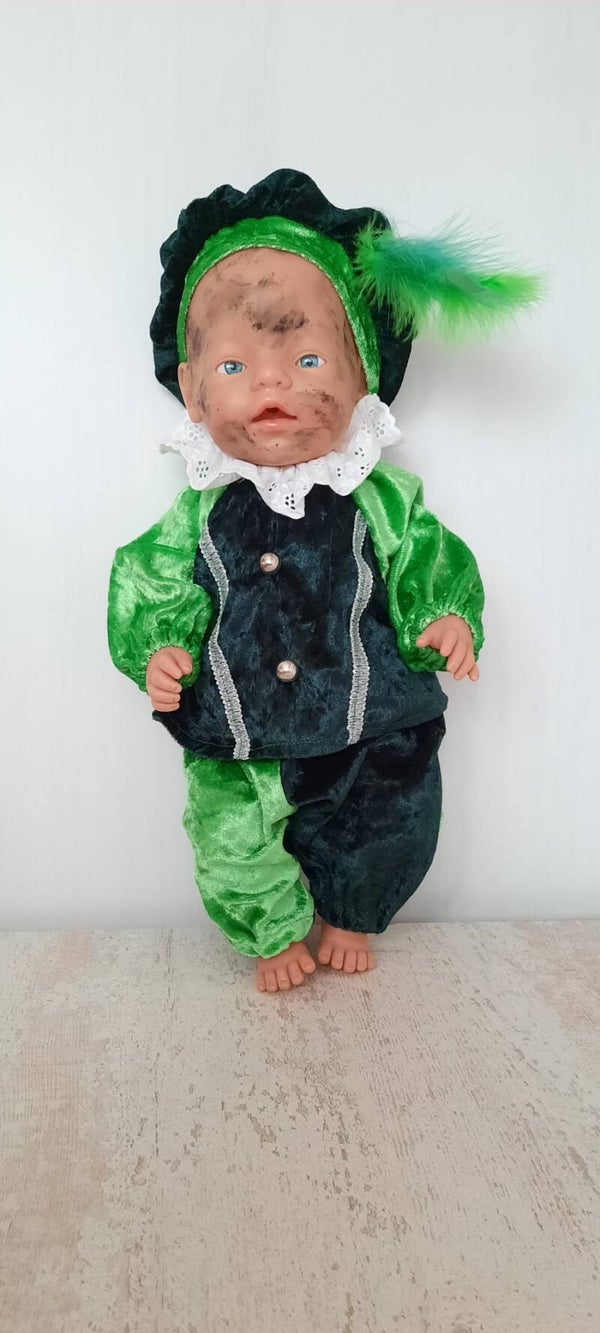 Pietenpakje donkergroen/lichtgroen