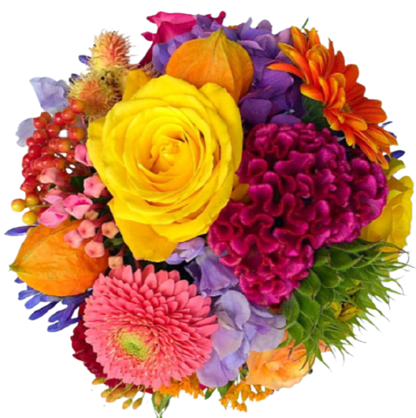 Biedermeier felgekleurd incl. schaaltje