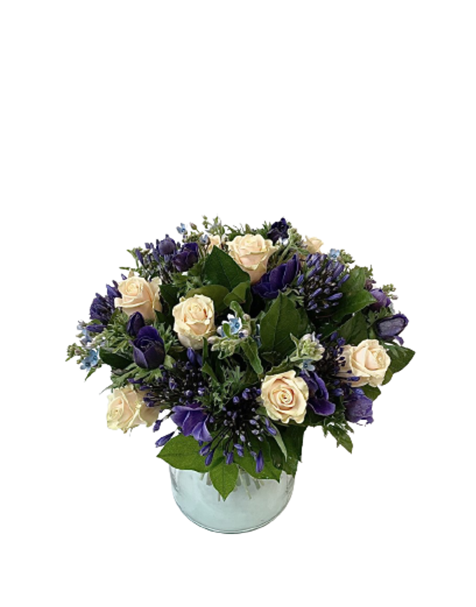 Paars-champagne boeket