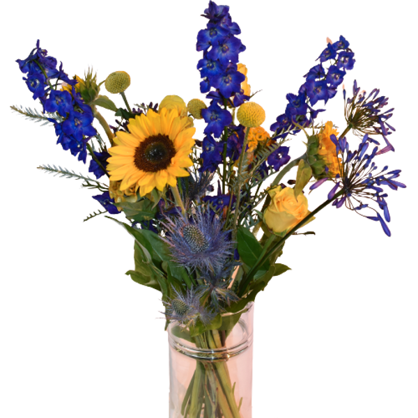 Veldboeket met zonnebloemen