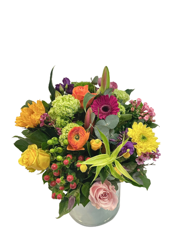 Gemengd biedermeier boeket