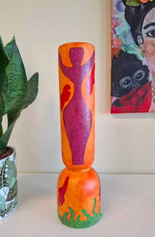Vaas 'Dans in 't gras' oranje