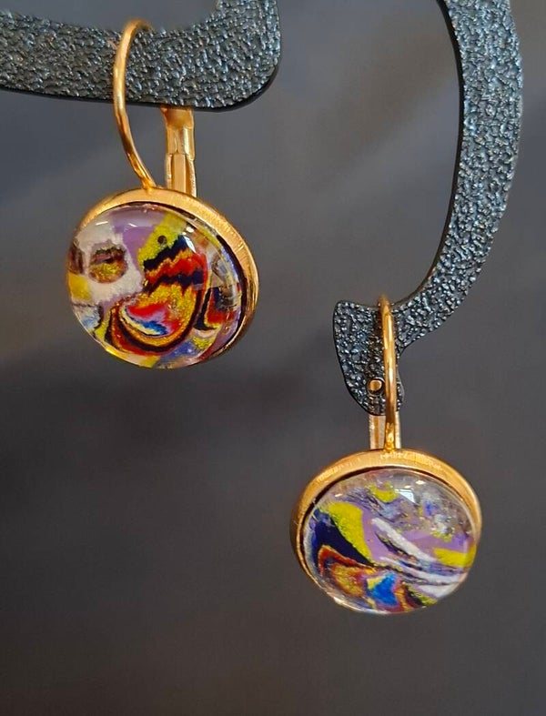 Oorbellen 'Spetter' multi color
