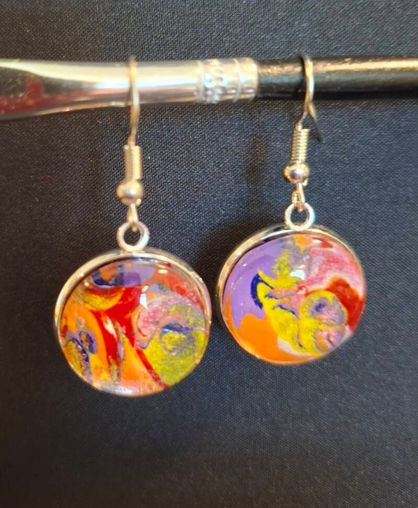 Oorbellen 'Spetter' multi color