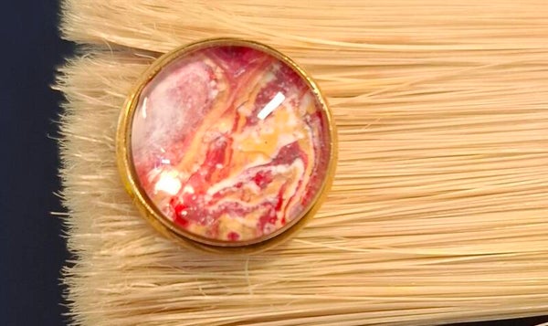 Ring goydkleur rood/geel/wit