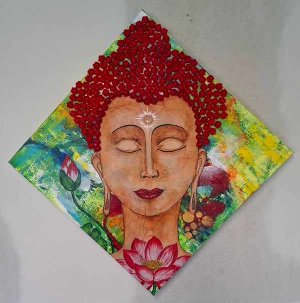 'Relax in red' 50X50