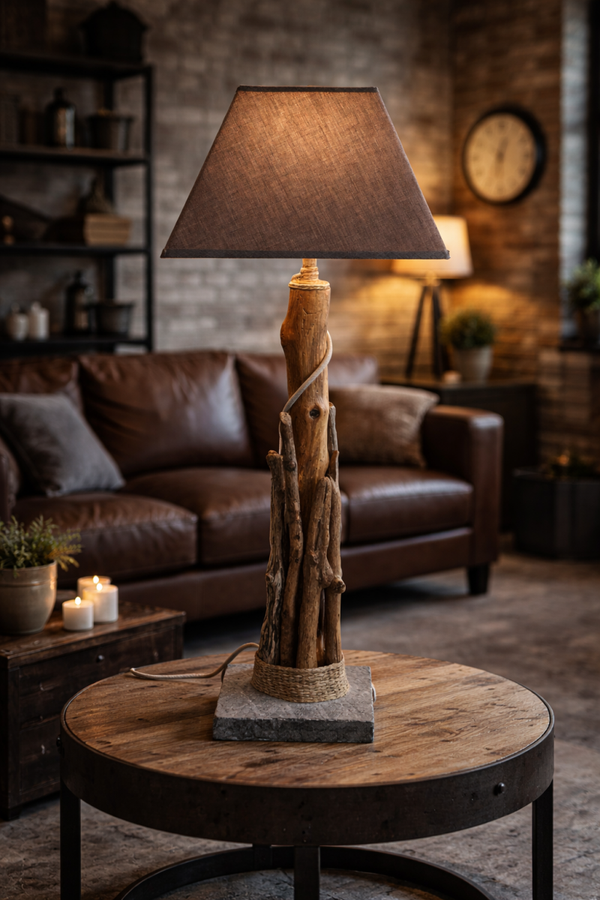 Lampe en bois flotté "Ecume" - Modèle A - Fabrication Artisanale Française