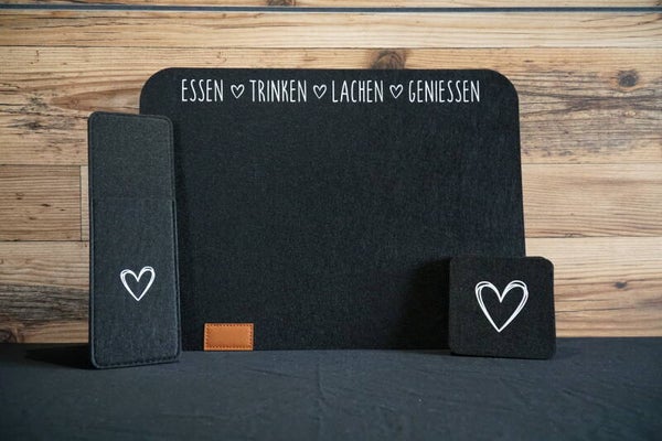 Tisch-Set Essen/Trinken/Lachen/Geniessen