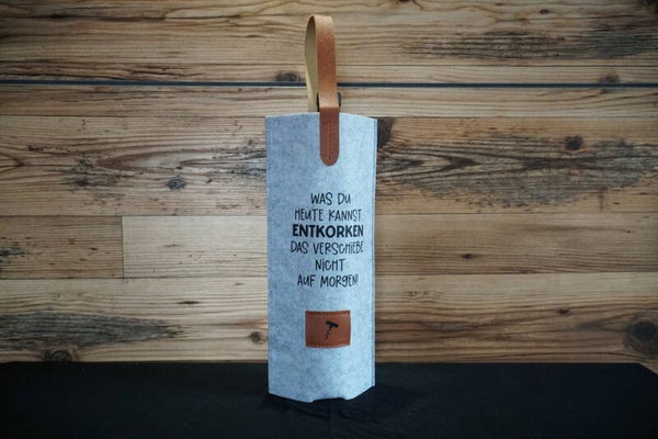 Geschenktasche Wein "Entkorken"