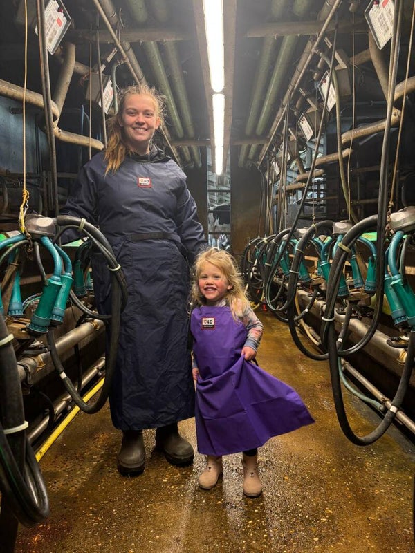 Schort met mouwen en zakken