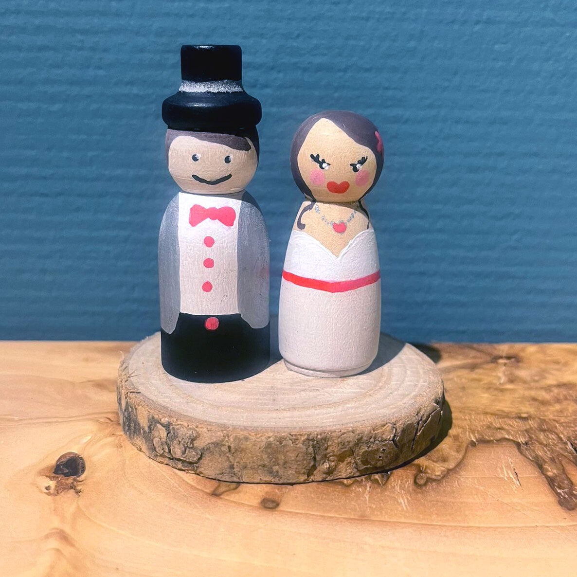 Pegdoll Bruidspaar Rood