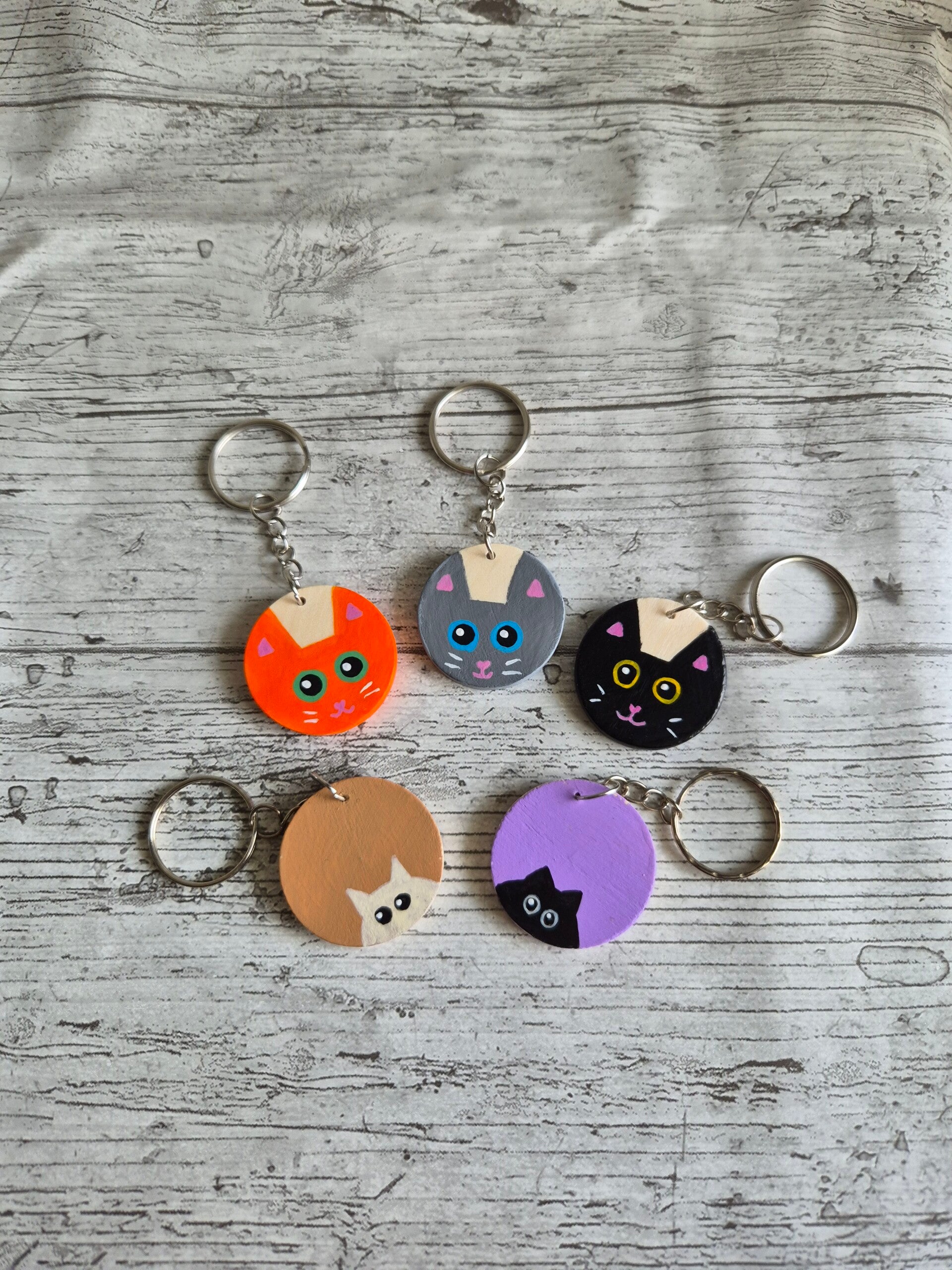 Sleutelhanger rond - Kat