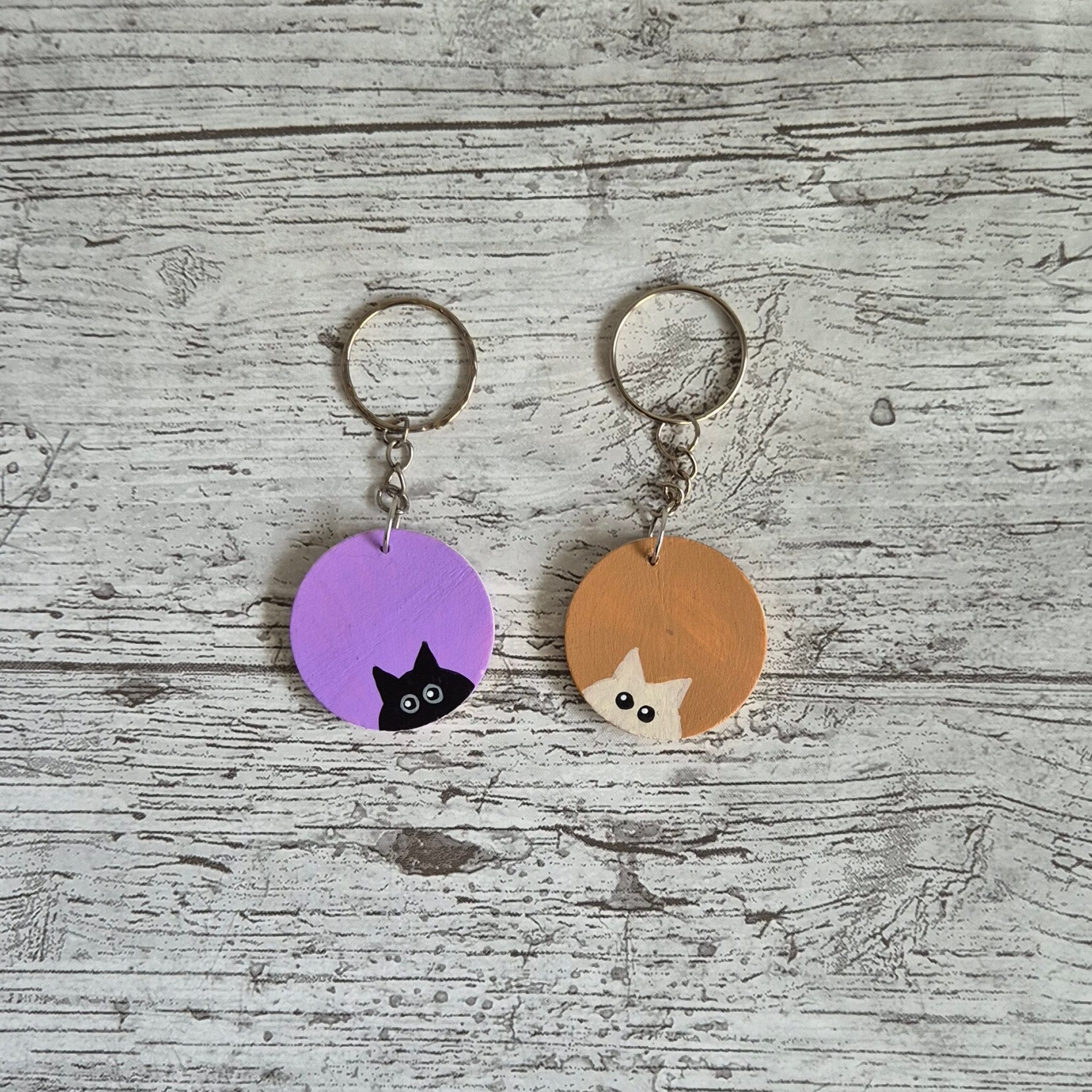 Sleutelhanger rond - Kat