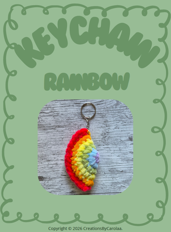 Crochet Pattern - Rainbow Keychain