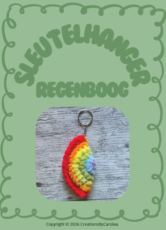Haak Patroon - Sleutelhanger Regenboog