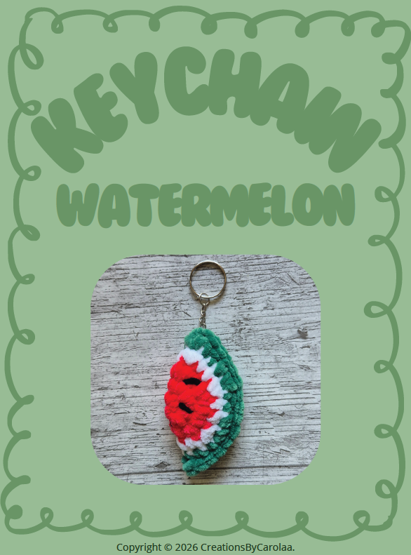 Crochet Pattern - Watermelon Keychain