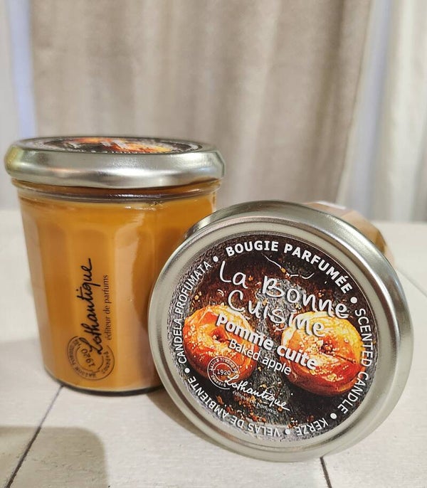 LOTHANTIQUE- la Bonne cuisine-Bougie parfumée-Pommes cuites 220g (BESTSELLER)-Amour&Cannelle