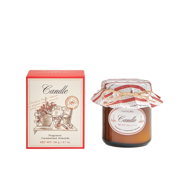 CASTELBEL NOËL – BOUGIE PARFUMÉE AMANDES CARAMÉLISÉES | 200 G
