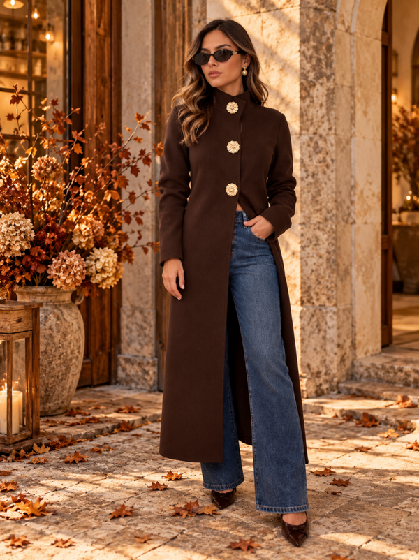 Gilet long Saint-Honoré – Chocolat