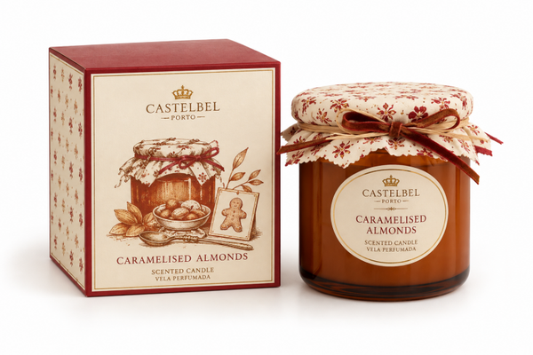 CASTELBEL NOËL – BOUGIE PARFUMÉE AMANDES CARAMÉLISÉES | 190 G