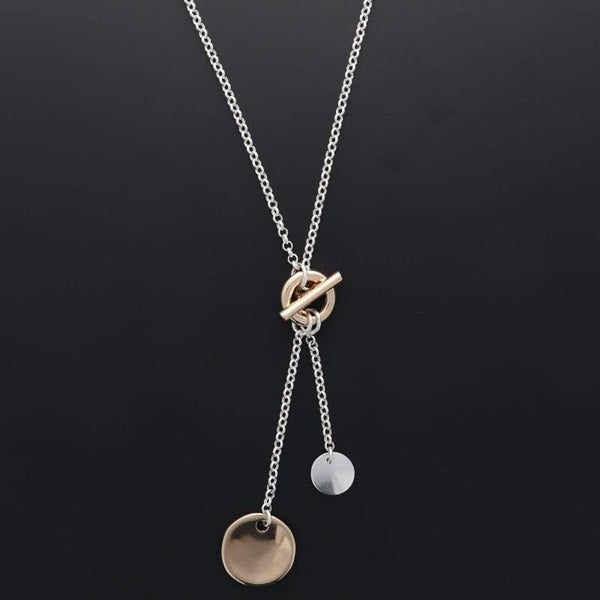 Collier en argent plaqué, 2 pastilles de plaquage différent