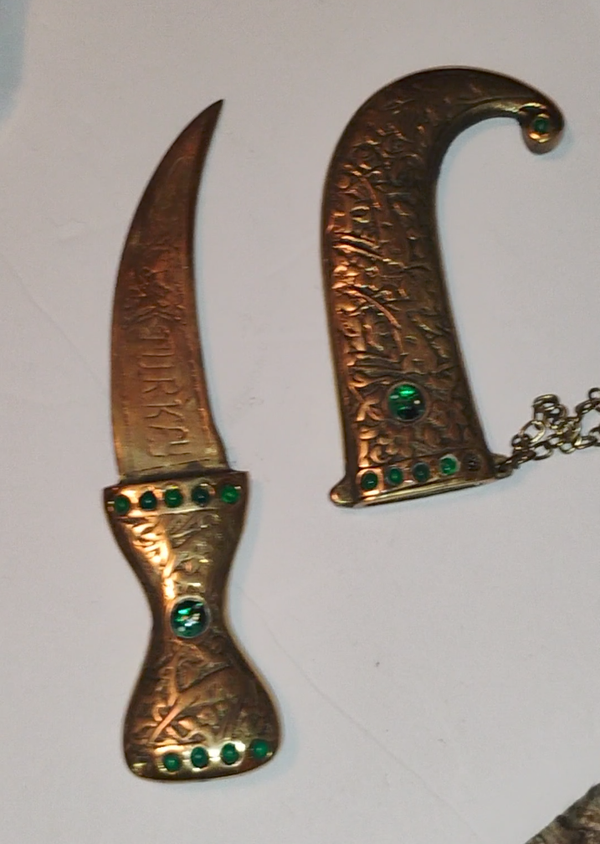 Antique Solid Brass Turkish Dagger