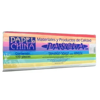 100pz de papel china de colores