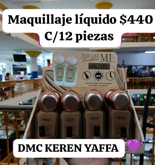 12PZ DE MAQUILLAJE LIQUIDO