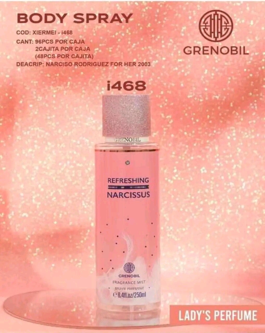 BODY NARCISSIO 250 ML DAMA