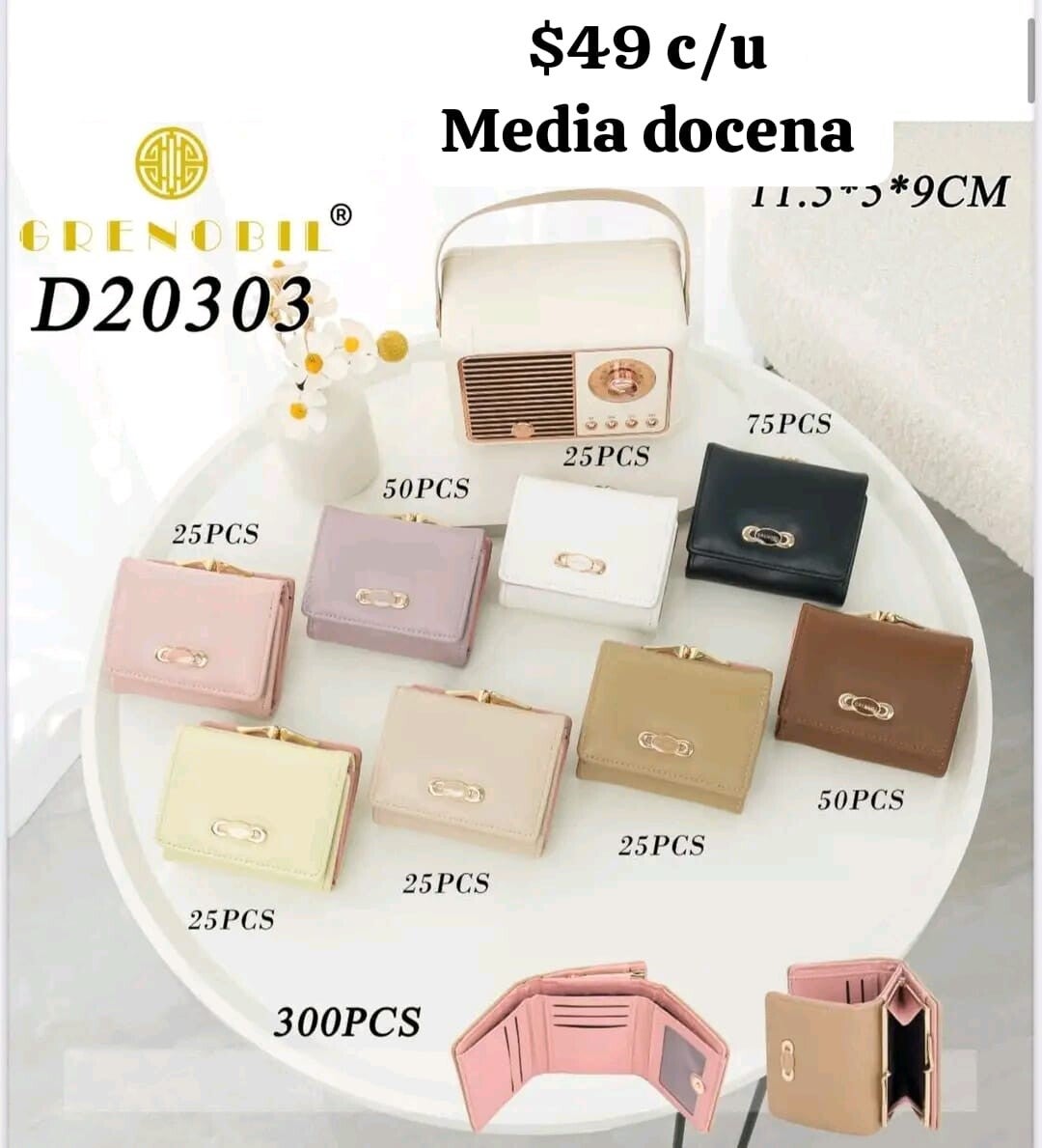 6 PZ CARTERA DE DAMA