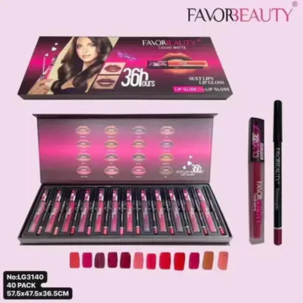 12PZ DUO DE LAPIZ Y LABIAL FABOR