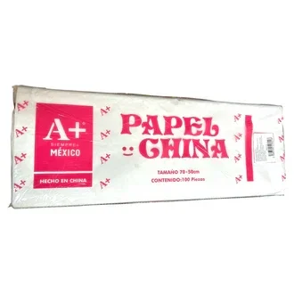 100pz de papel china blanco