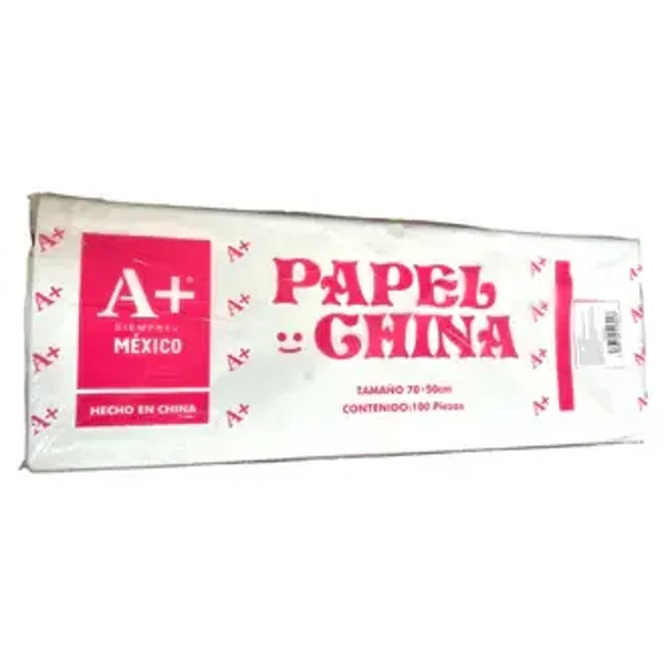 100pz de papel china blanco