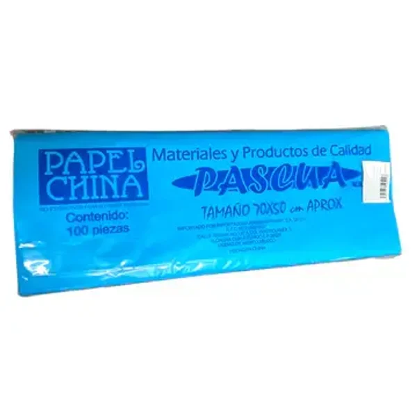 papel crepe azul 100pz